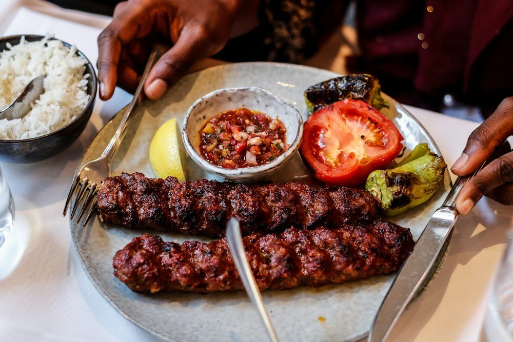 Adana kebab plate